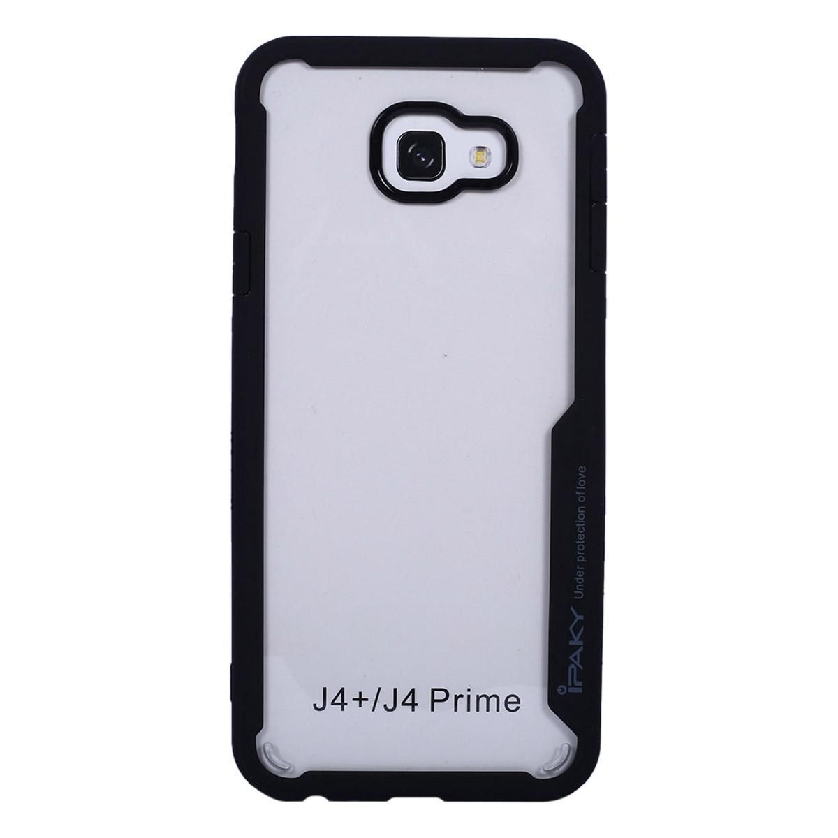 Bumper Protective Transparent Case Samsung J4 Plus / J4 Prime - Black