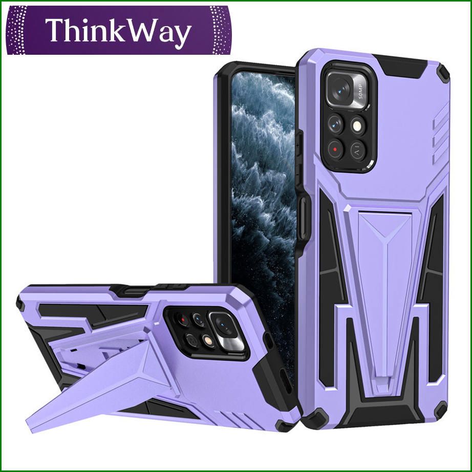 Heavy Duty Protective Case Cover with Kickstand Dual-Layer Design Grade Drop Tested Can be attached to a magnetic car mount For Redmi Note9/Redmi 10X 4G & Xiaomi poco x3/x3 nfc/x3 pro