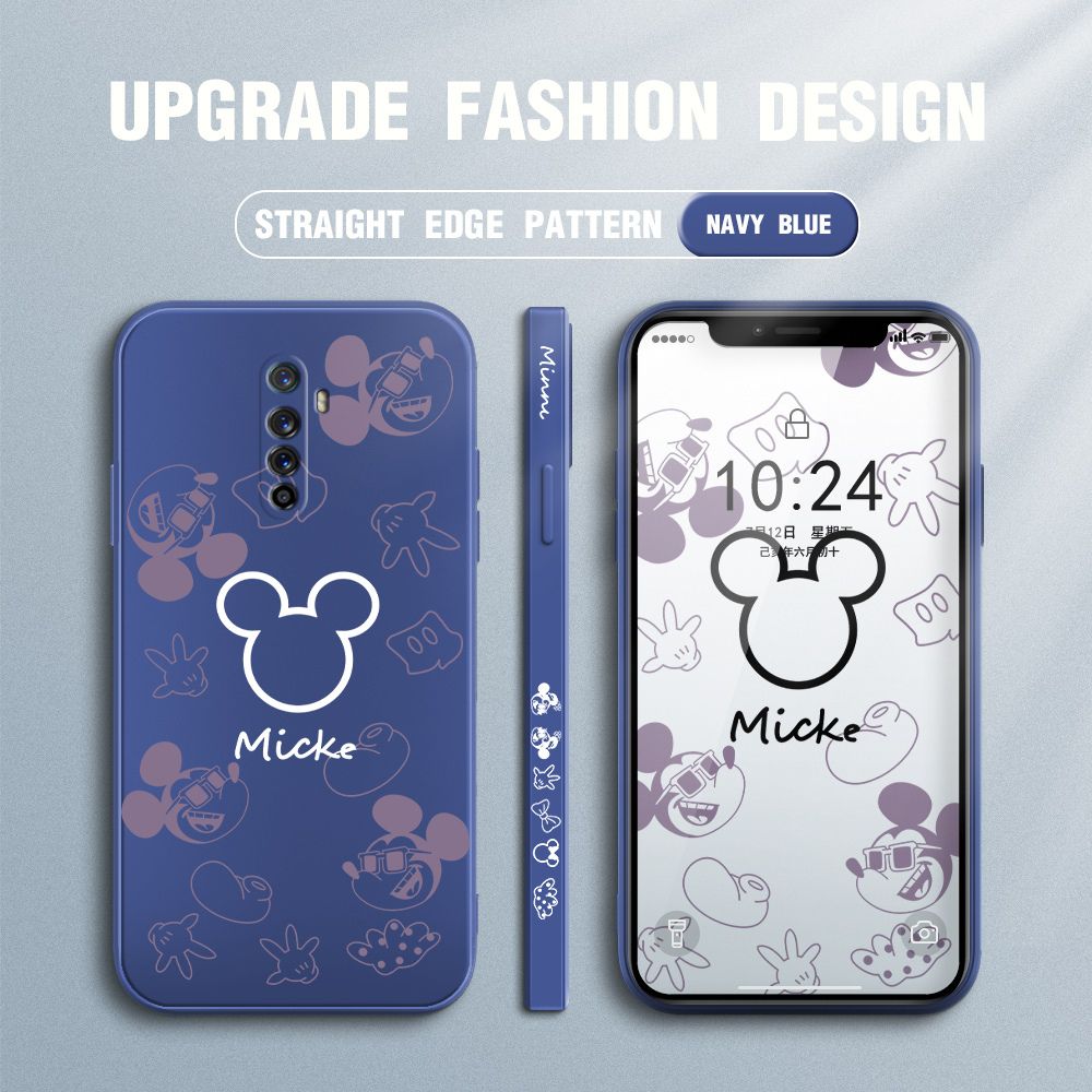 FHKL for Realme X2 Pro Back Cover Mickey Print Side design Soft Case Multicolor Liquid Silicone Phone Cases