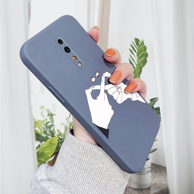 AMORVOR for OPPO Reno Z Back Cover Love Infinity Side design Soft Case Liquid Silicone Phone Cases
