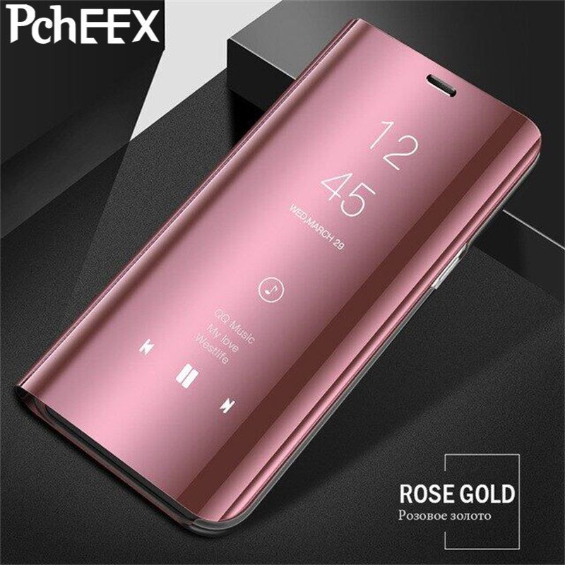 For Xiaomi Mi Note 10 / Note 10 Pro / Note 10 Lite / CC9 Pro Phone Case, Smart Clear View Cover Hard Flip Stand Mirror Casing