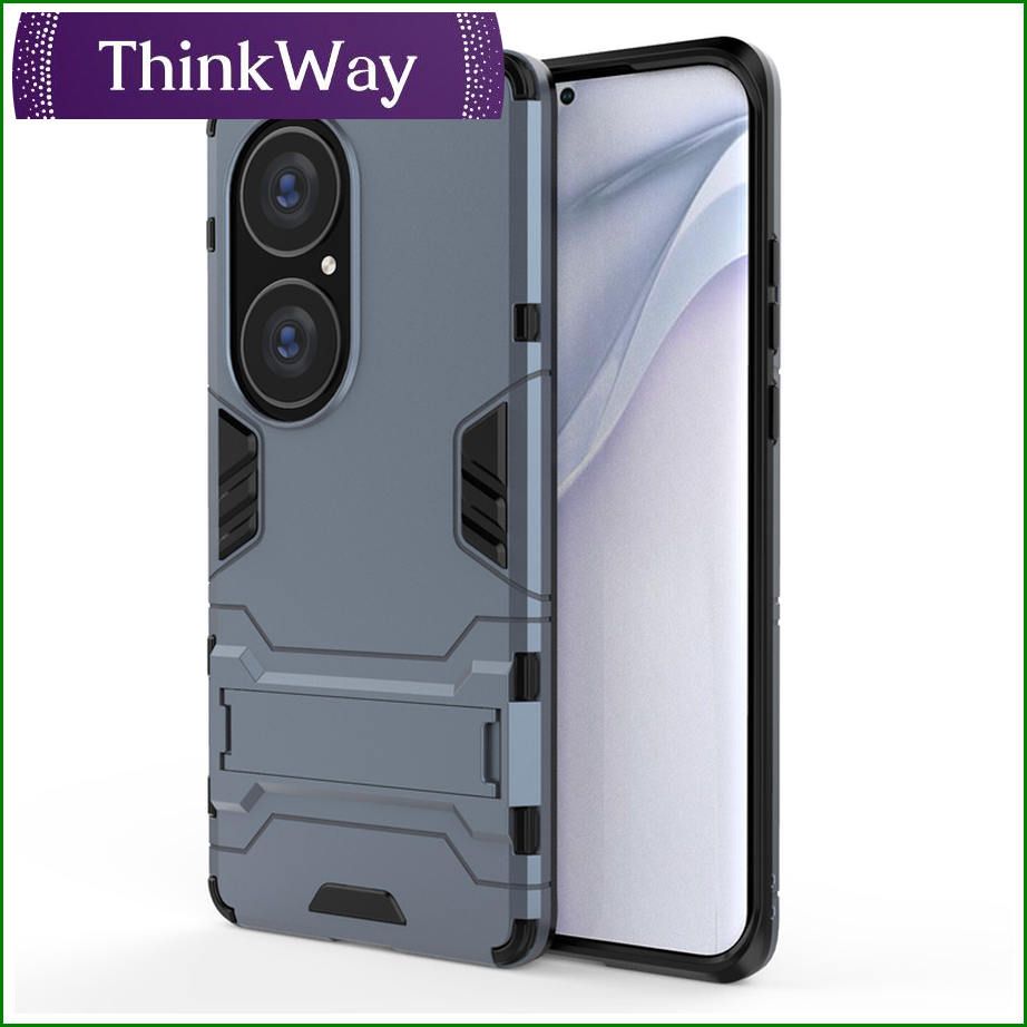 Phone Case Invisible Bracket 2 in 1 Combo Armor Design Camera Protection Soft TPU Shockproof Protective Back Cover For Huawei Nova7 SE & Honor 10X 5G