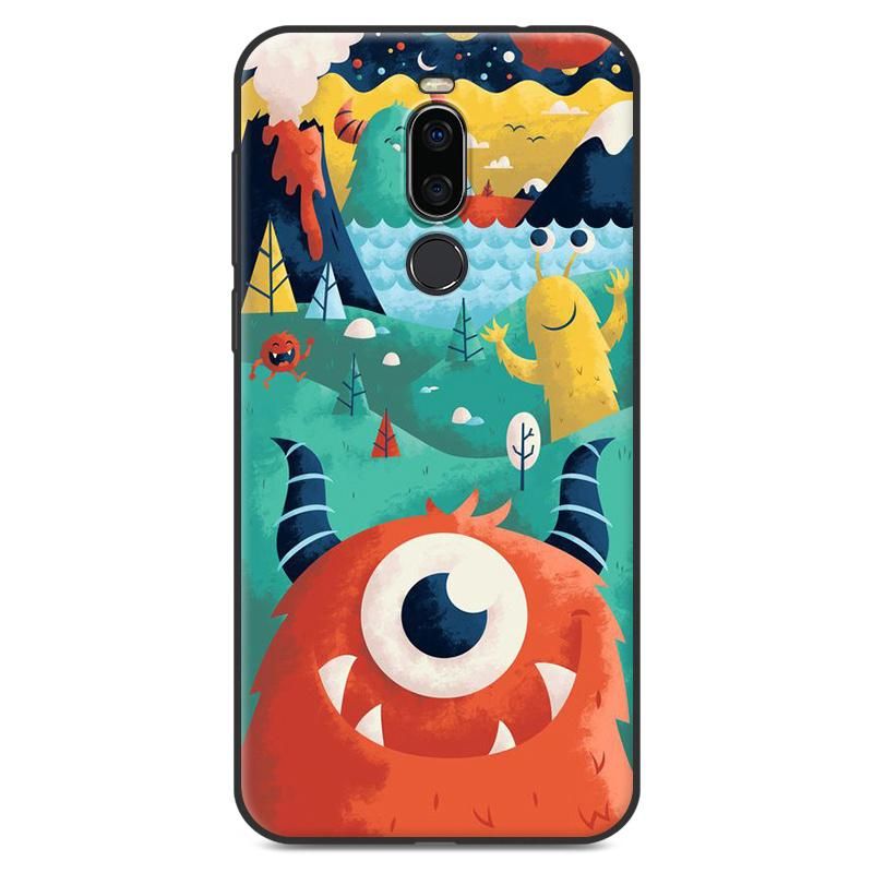 Cartoon Print Soft TPU Silicon Shockproof Case for Meizu X8