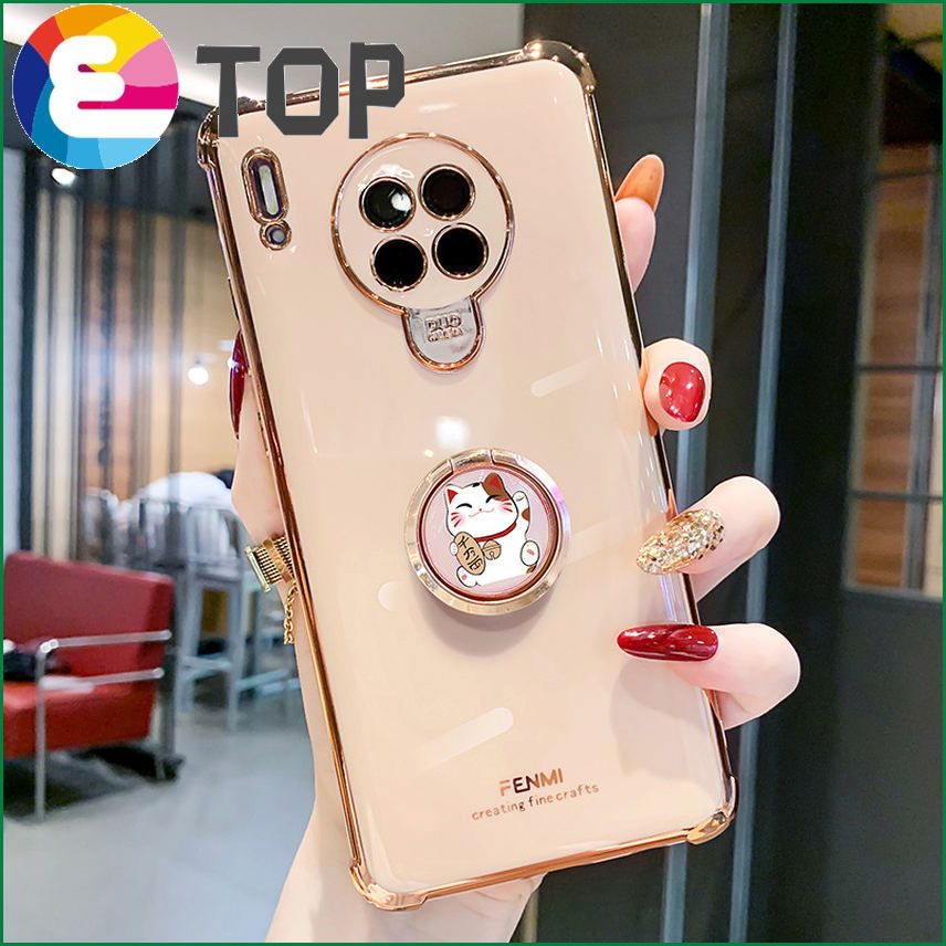 Suitable for Huawei mate30pro mobile phone shell silicone mate20  mate30 electroplating 5g bracket 20pro