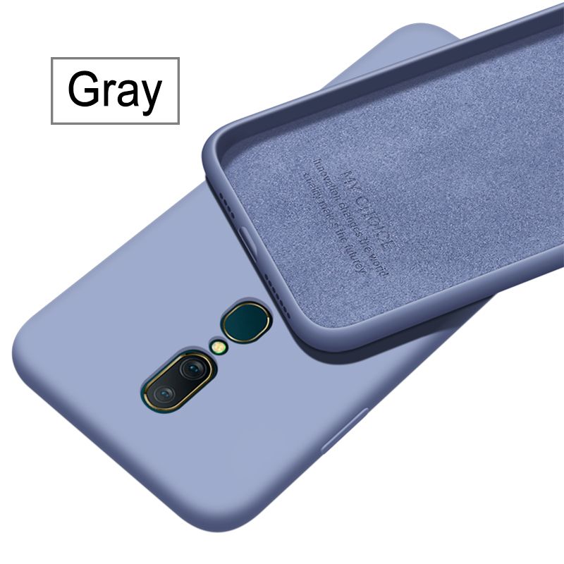Biruiqu For OPPO F11 Case Liquid Silicone Soft Rubber Shockproof Cover