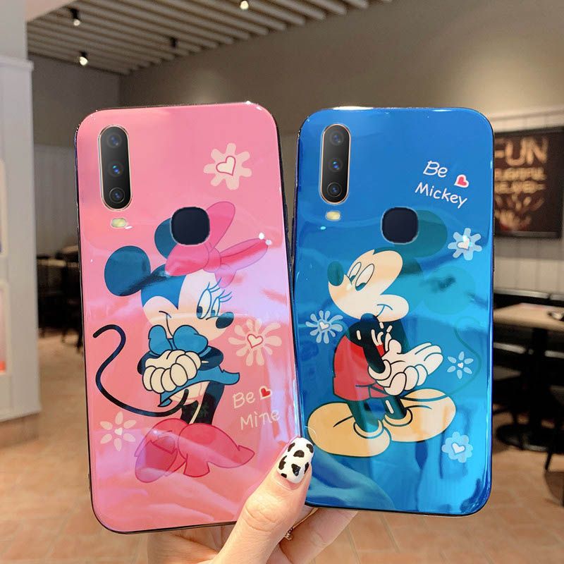 For Vivo Y11 Case Cute Mickey and Minnie cases Soft Silicone for Vivo Y11 Back Cover