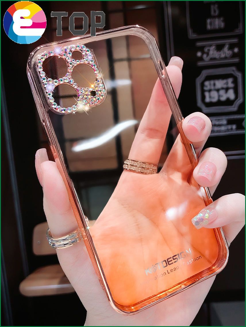 Applicable to for Apple 12 mobile phone shell lens all-inclusive for iphone11 transparent paste diamond silicone soft shell 12promax all-inclusive