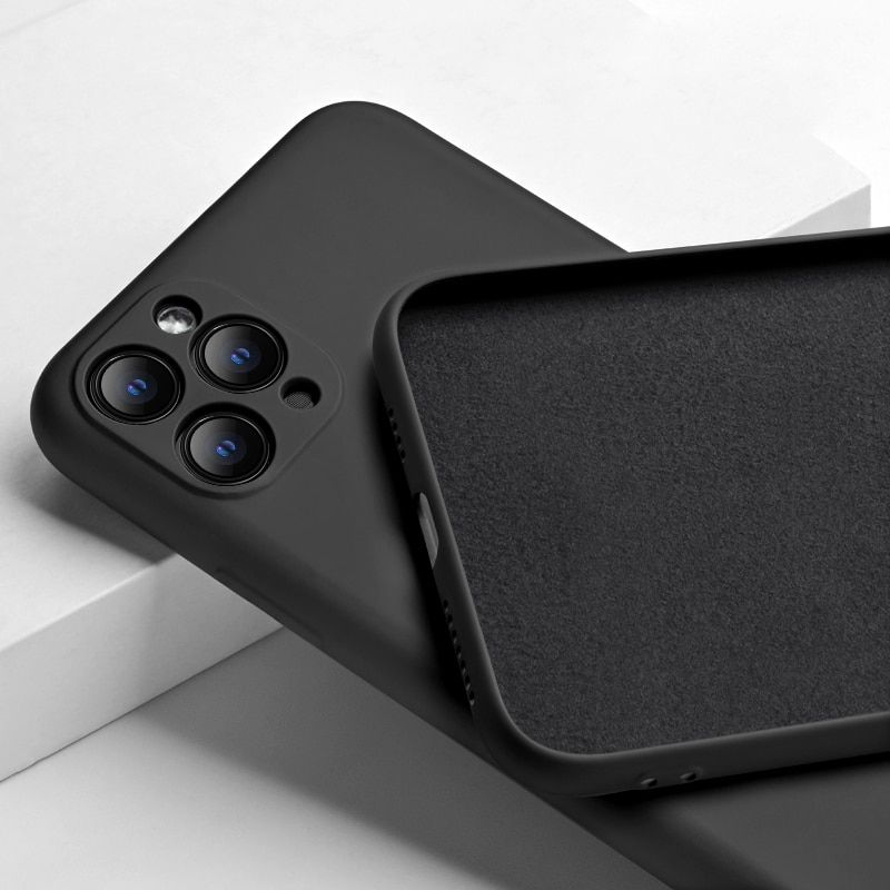 Liquid Silicone Case For iPhone 12 Pro Max Mini for iPhone 11 X XR XS 13 7 8 Plus SE 2020 6 6s Plus 11 Solid Shockproof Cover