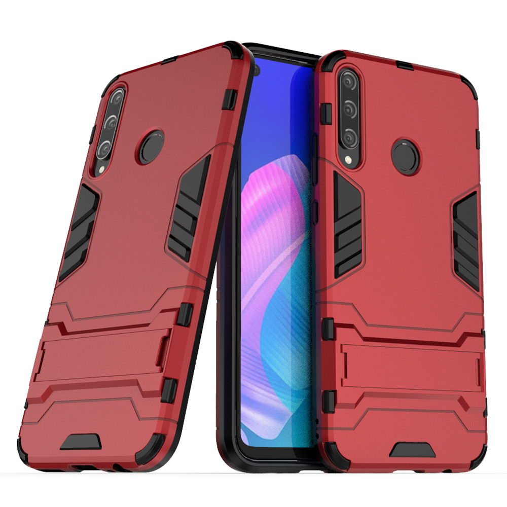 For Huawei Y7P Dual Layer Shockproof Anti-scratch TPU -PC Hybrid Heavy Duty Armor Protective Stand Case Cover