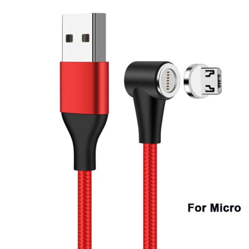 UGI 3 in L Shape Design Magnetic Cable 3A Fast Charging Charger For IOS Type C USB C Cable Micro USB Cable Mobile Phone Cable