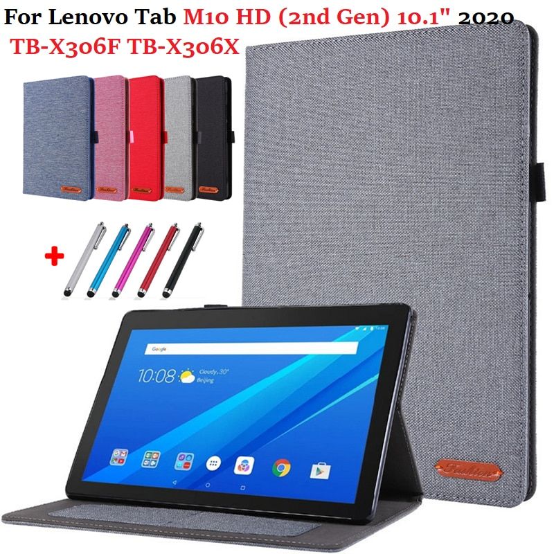 Cloth pattern book style tablet case For Huawei Enjoy Tablet 2 10.1 2020 Case Premium PU Leather Stand Protective Case TPU Cover For Honor Pad 6 X6 Smart Fundas Coque