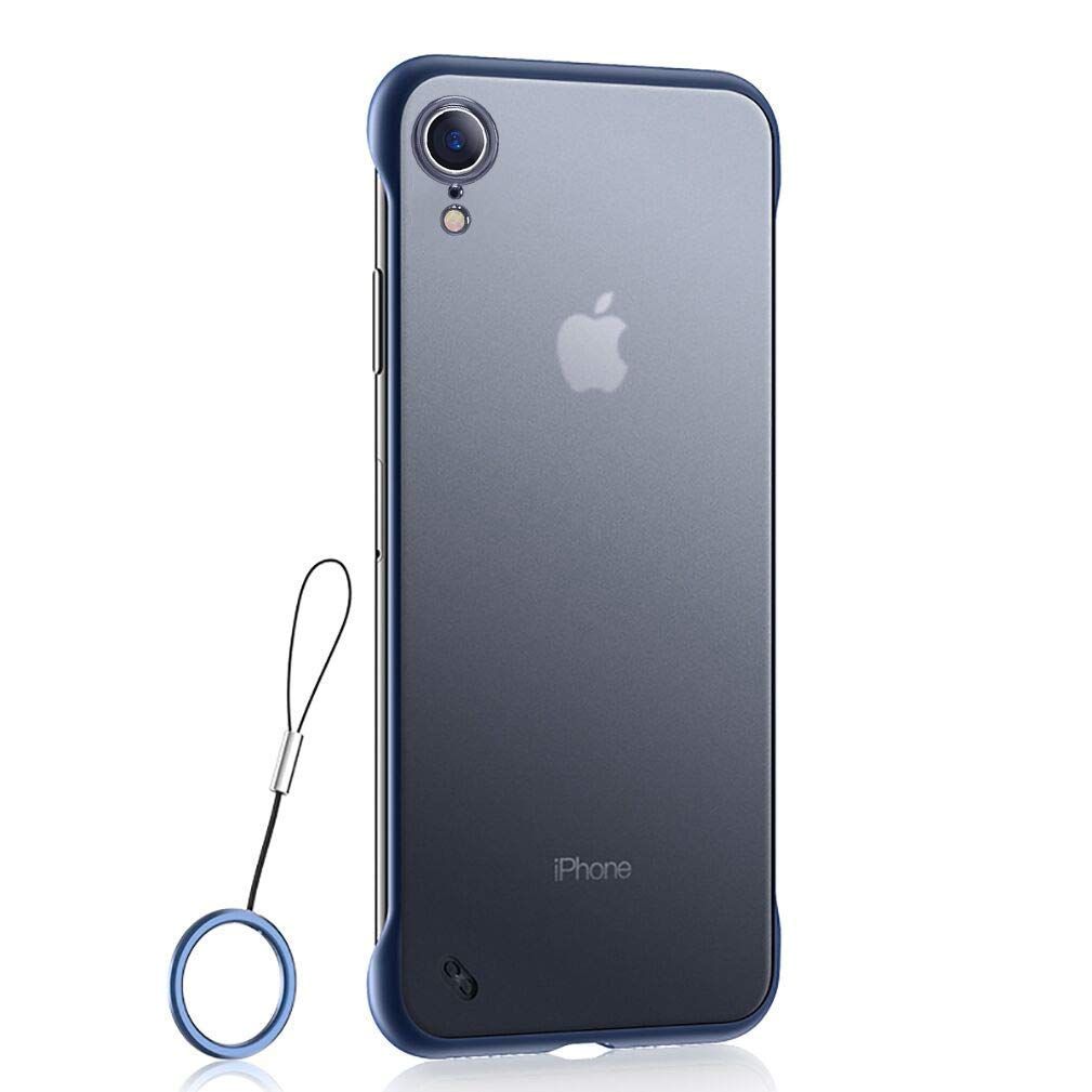 Apple iPhone XR Slim Translucent Matte (Frameless Case) Texture Design Hard PC Back Cover Shock Bumper Corners with Free Ring - মোবাইল ফোন - Phone - Phone - Camera