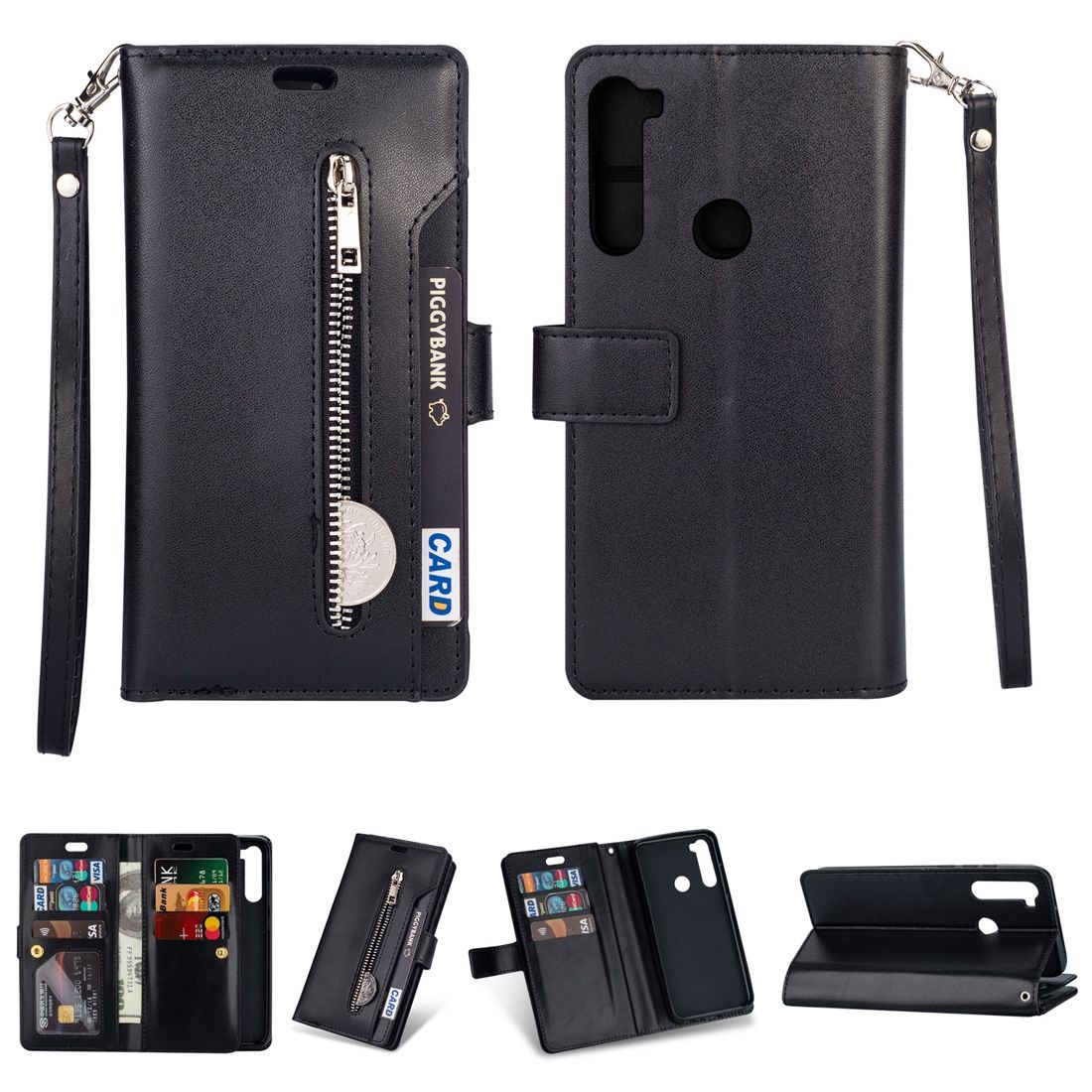 (Ready Stock)For Xiaomi Redmi Note 8 Multifunctional Zipper Horizontal Flip Leather Case with Holder & Wallet & 9 Card Slots & Lanyard(Mint Green)
