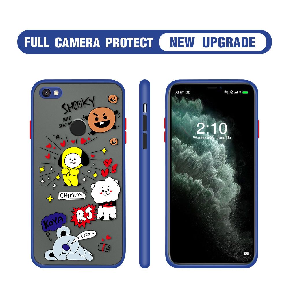 Hontinga for Redmi Note 5A Prime Case Cute Cartoon Animals Camera Shockproof Protection Casing Edge Frosted Transparent Phone Cover