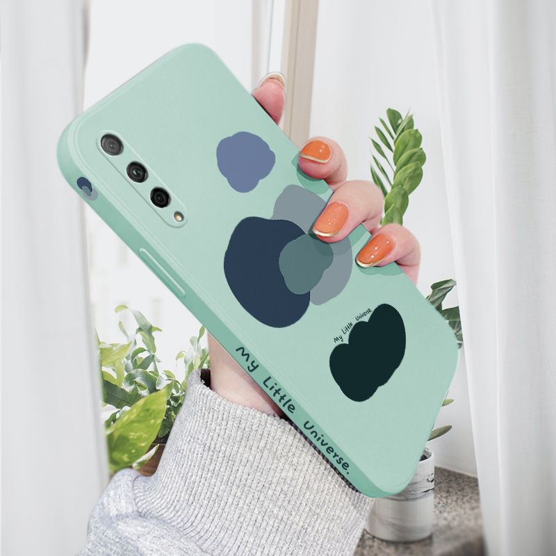 AMORVOR for Huawei Y9S Honor 9X Pro Back Cover Color Mixture Clouds Side design Soft Case Liquid Silicone Phone Cases