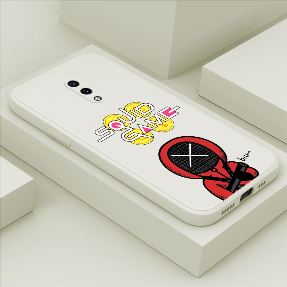 ZeroQiQi for OnePlus 7 Case Fashion Cartoon Electric Baton Judge Role Phone CoverSquare Liquid Silicone Trend Phone Case