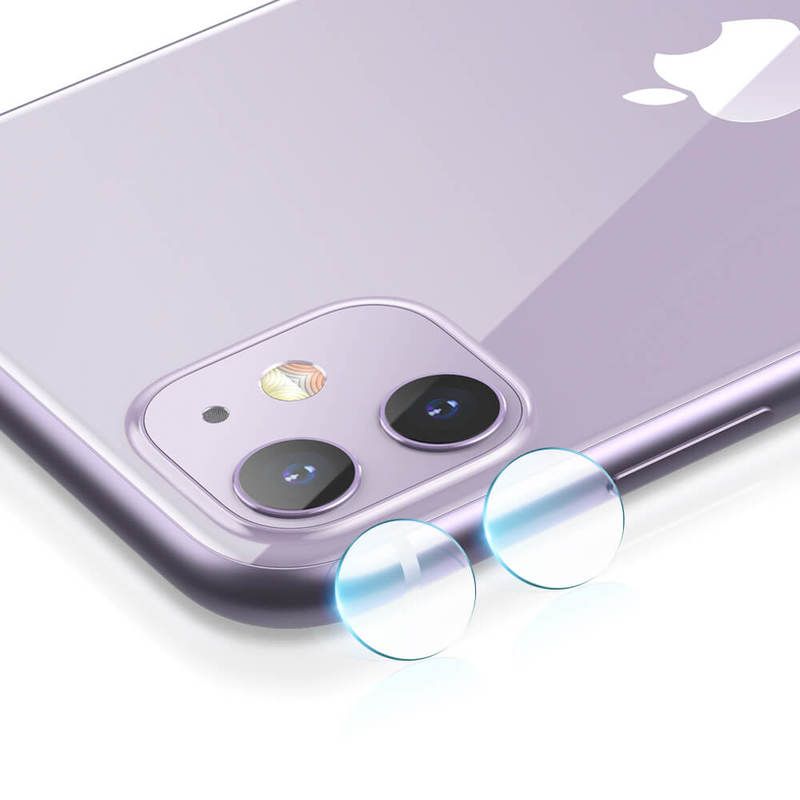 Iphon.e 11 Clear Ultra Slim Screen Protector Back Camera Lens Tempered Glass Film Cover - Transparent