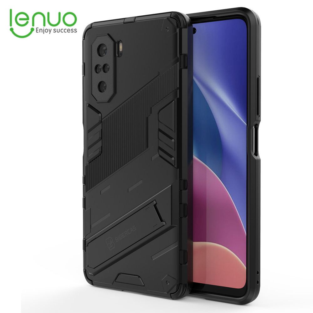 Lenuo Punk-Casing For Xiaomi POCO F3 / Redmi K40 / K40 Pro / K40 Pro+ Back Cover Eight-Color Anti-Fall And Anti-Slip Phone Bracket Lens Protection Cover Lovers Case