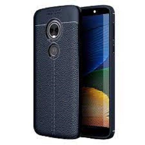 Motorola G6 Auto Focus Shock Proof Leather Pattern Armor Soft Back Cover