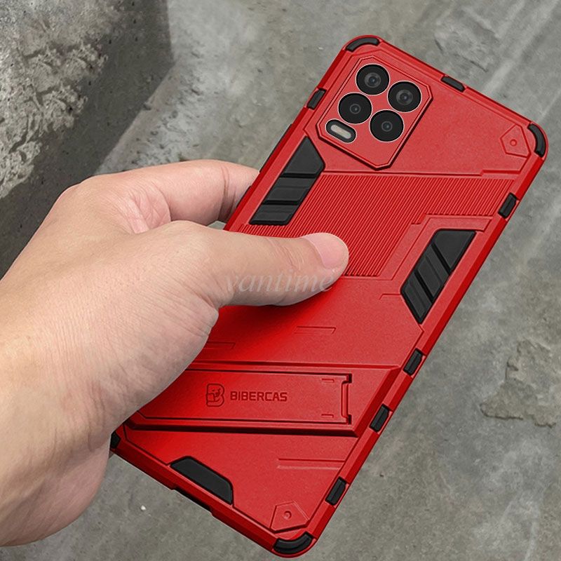 Vantime for Realme 8 Pro / Realme 8 4G Case Kickstand Ultra Thin Shockproof Matte Back Cover