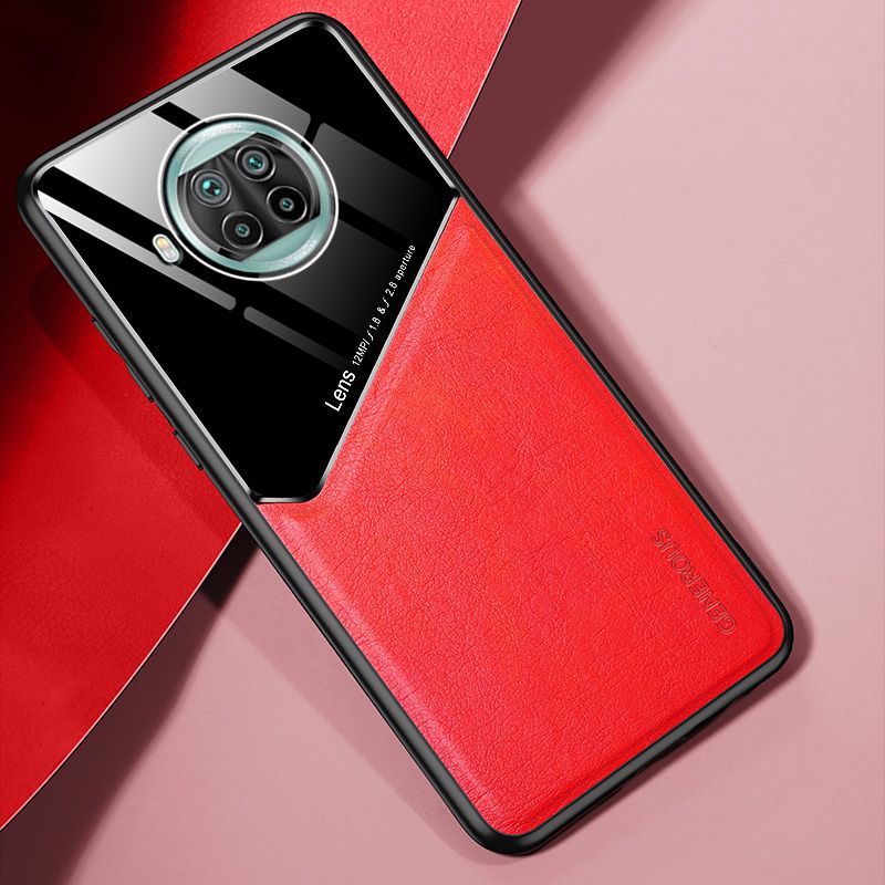 Case for Xiaomi Mi 10T Lite 5G Fashion Leather Style Anti-drop Lens Protective Cover Compatible with Magnetic Car