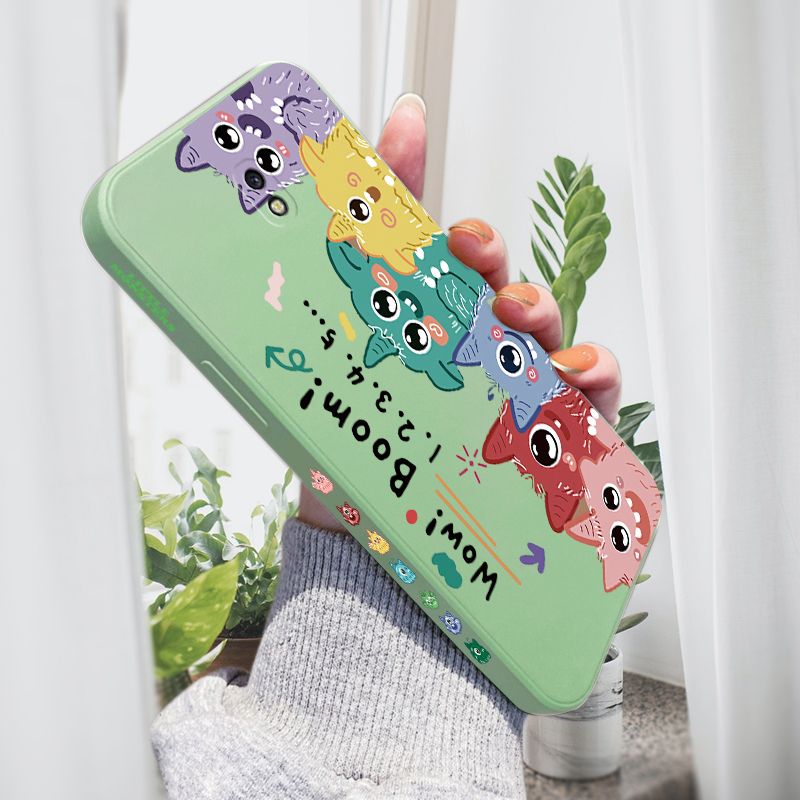 AMORVOR for Samsung Galaxy J7 Pro Back Cover Cute Cartoon Monsters Side design Soft Case Liquid Silicone Phone Cases