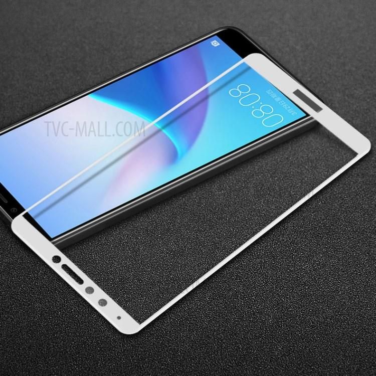 5D Glass Screen Protector for Huawei Y9 (2018) - White and Transparent