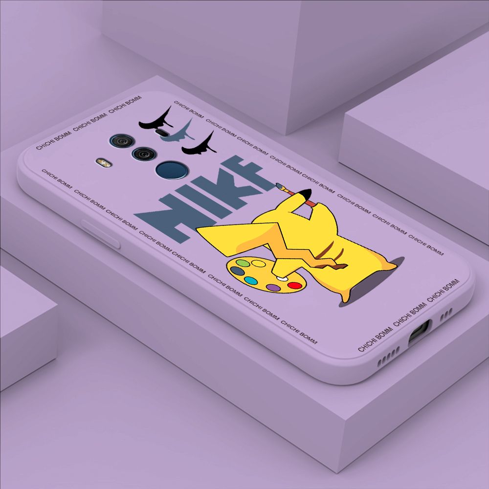 Hontinga for Huawei Mate 10 Pro Case Fashion Cartoon Animals Phone Case Phone Case Soft Square Edge Silicone Cases Full Lens Cover Shockproof Protection Cover