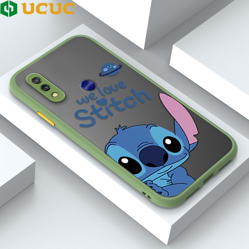 UCUC for Redmi 7 Back Cover Peeping Stitch Frosted Transparent Hard Phone Case Thin Shockproof Full Cover Camera Protect Case