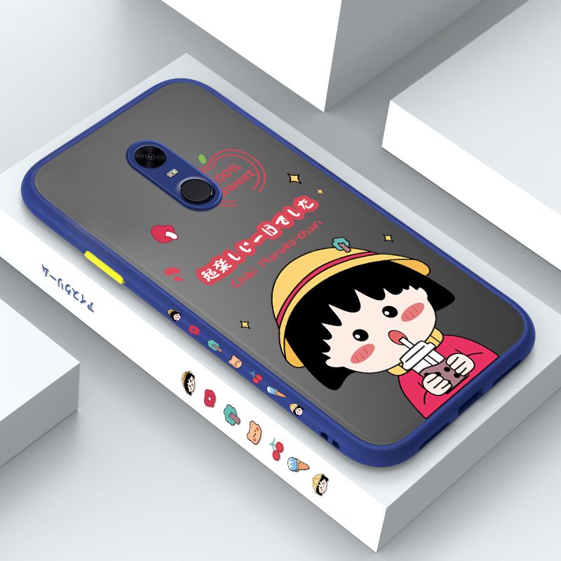 ZeroQiQi for Redmi 5 Case Chibi Maruko Side Printing Cover Frosted Ultra Thin Protective Anti Fall Phone Case
