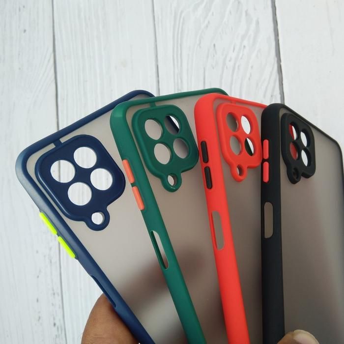 Camera Protection Bumper Phone Cases For Samsung galaxy F22 4G Matte Translucent Shockproof Back Cover