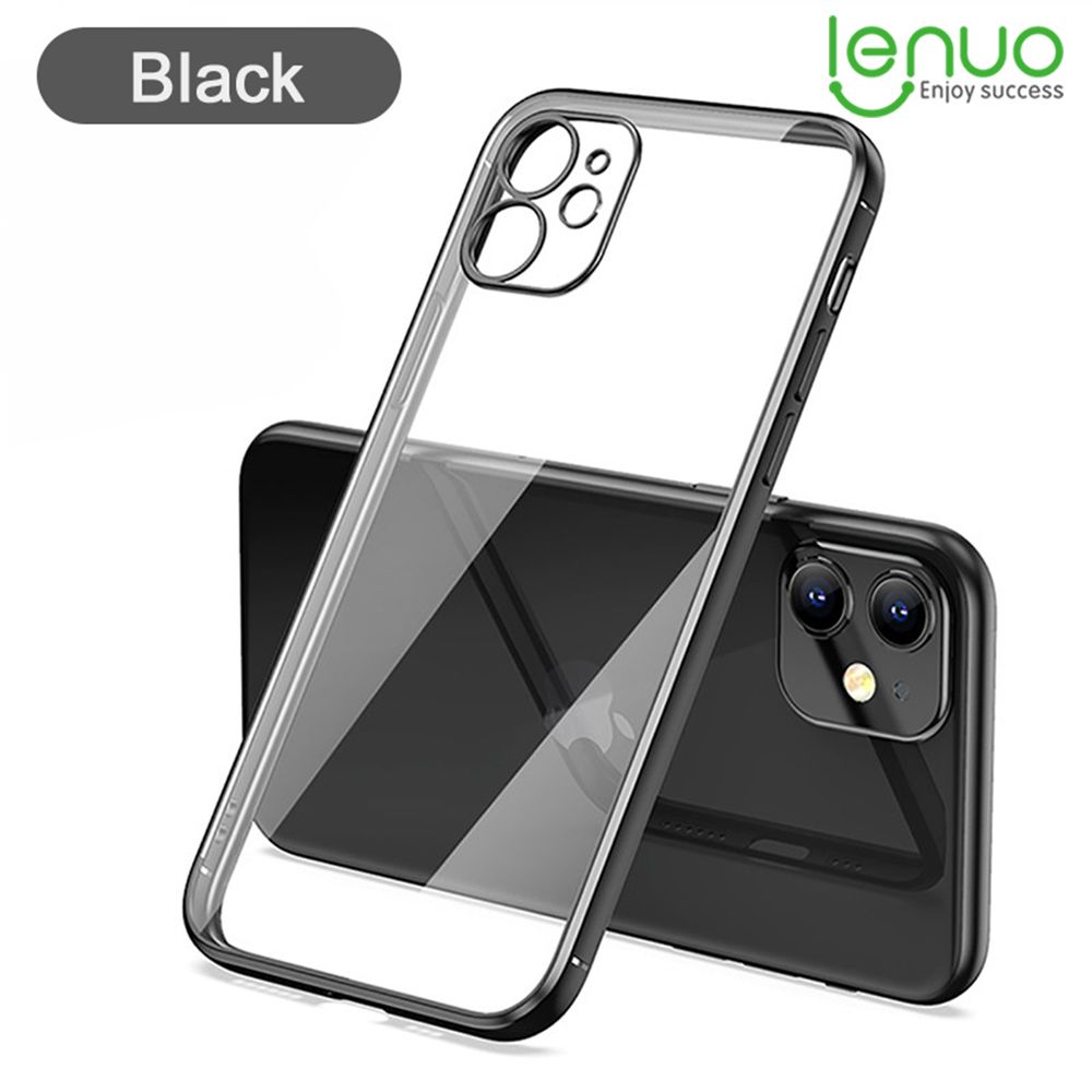Lenuo Plating TPU Casing For iPhone 12 Mini Ultra-thin Transparent Case Soft Back Cover