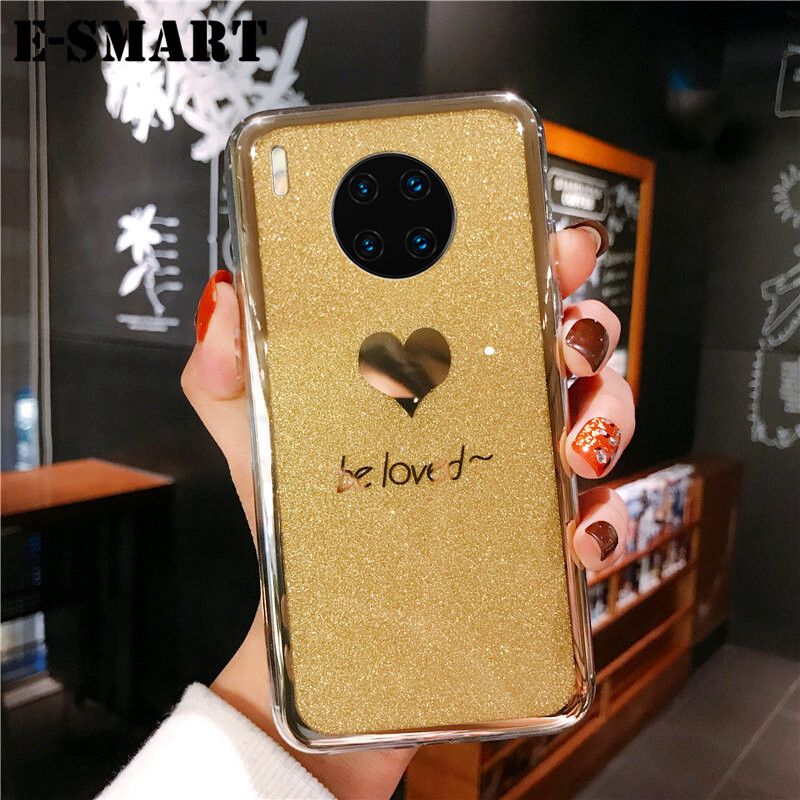 Phone Case Honor 50 Lite Back Fashion Couple Cases Bling Gold Glitter Be Loved Soft Silicone Protector Cover Honor50 Lite Case