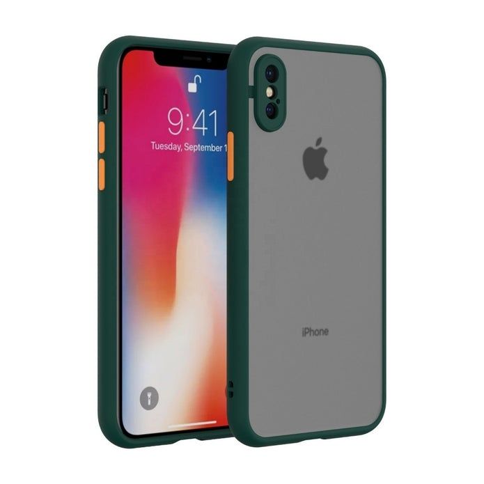 For Apple iPhone X/Xs Camera Protection Bumper Phone Cases Matte Translucent Shockproof Back Cover - মোবাইল ফোন - Phone - Phone - Camera