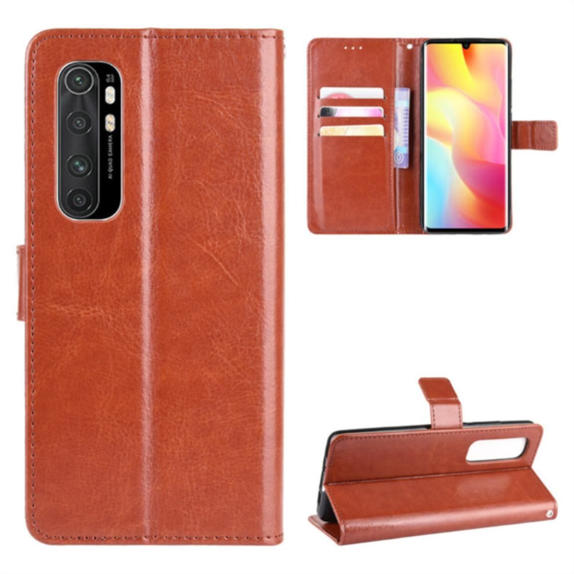 Case For Xiaomi Mi Note 10 Lite Casing Flip Leather Card Case + Tpu Silicone Back Cover Soft Phone Case