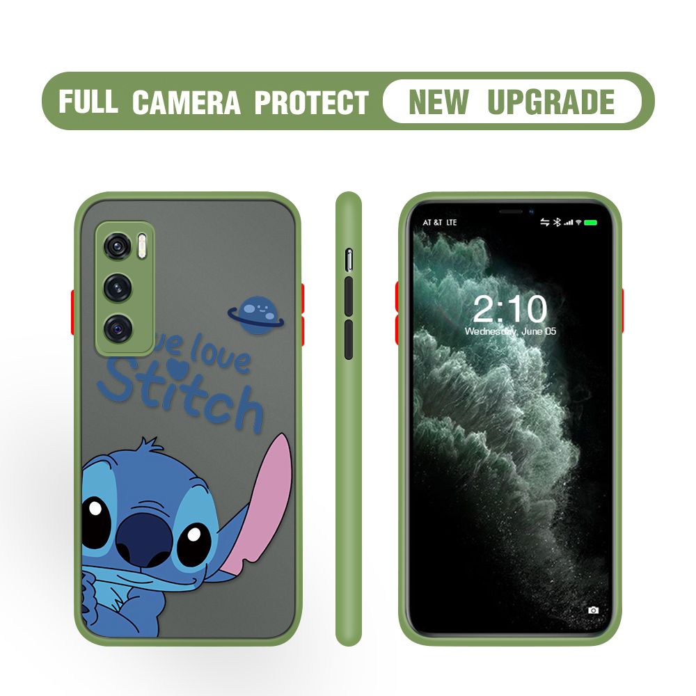 Hontinga for Vivo V20 SE Case Cute Cartoon Cases Edge Frosted Transparent Phone Cover