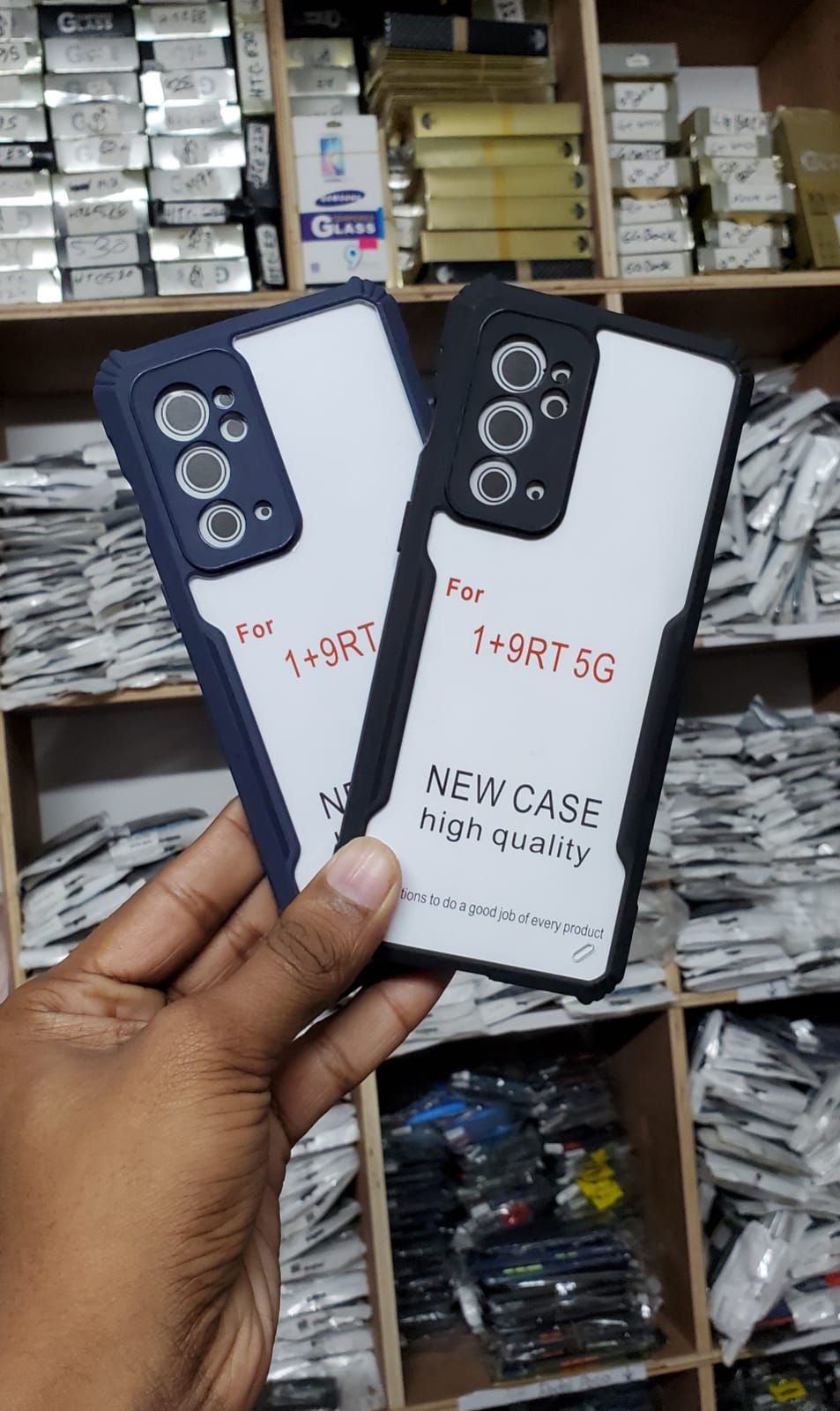 For OnePlus 9RT 5G Edge-Reinforced Shockproof Cushion Back Clear Hybrid