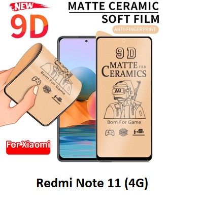 For Redmi Note 11 (4G) 21D Matte Ceramic Unbreakable Anti shock Hybrid Film Gaming Screen Protectora