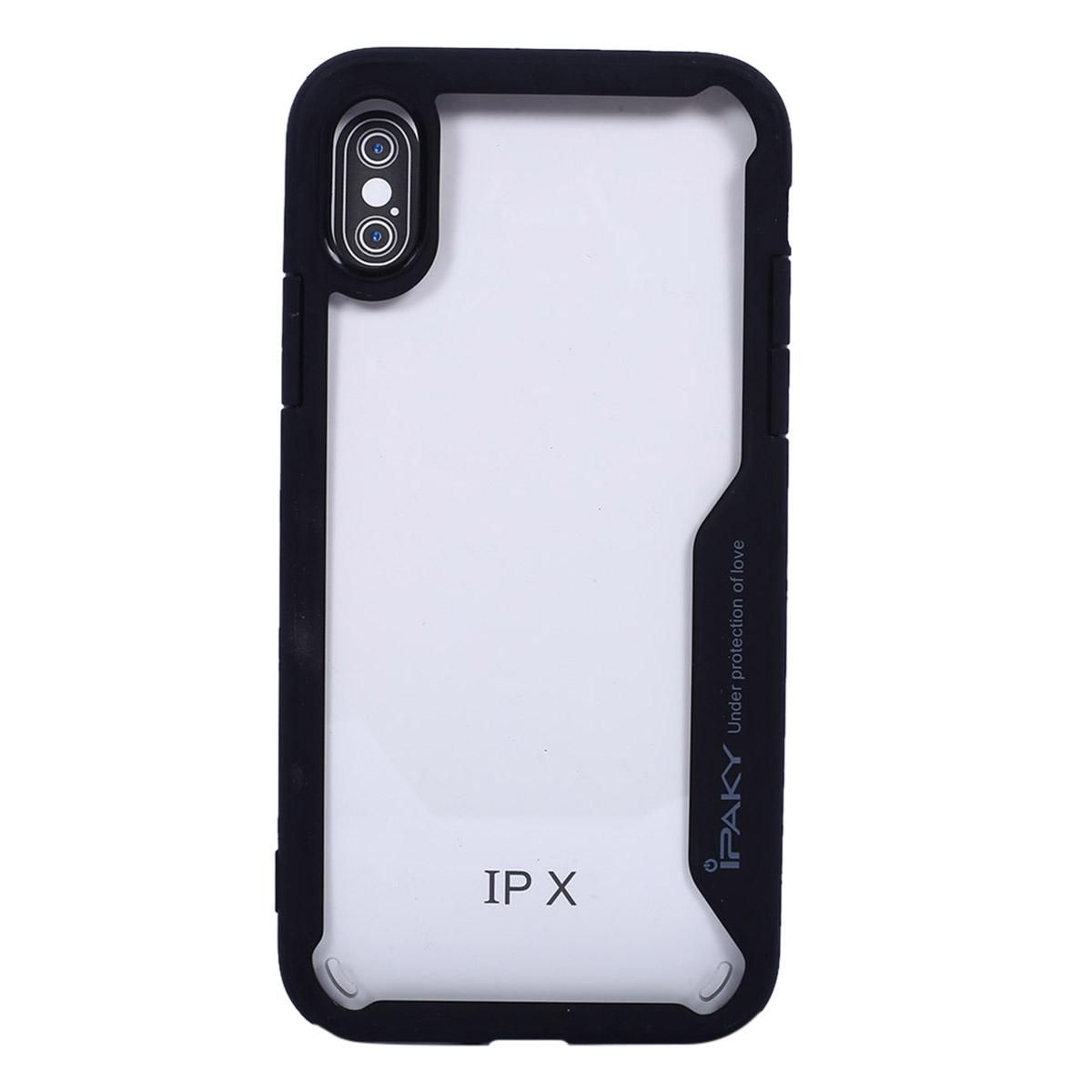 Bumper Protective Transparent Case for Iphone X - Black