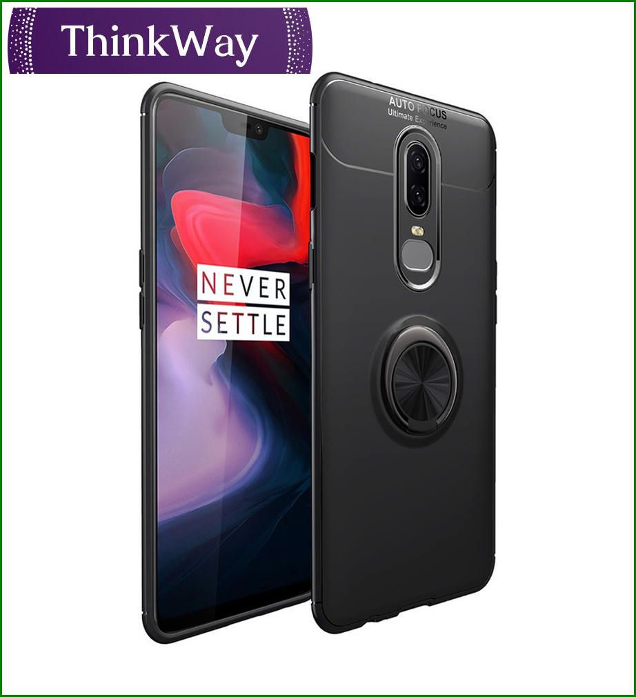 Phone Case Soft Silicone TPU Back Cover with Magnetic Stand Bumper Case For One plus 6/one plus 6 & One plus 6T/one plus 6T