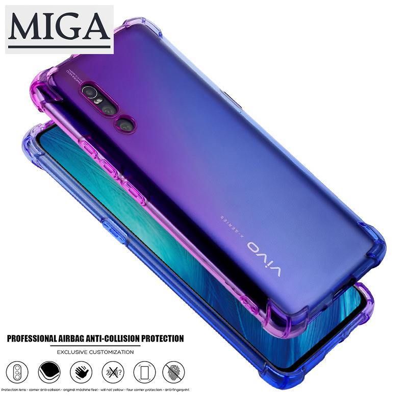For Vivo Y71 Gradient Color Case Cover Soft TPU Silicone Phone cases Back Cover Shockproof Casing