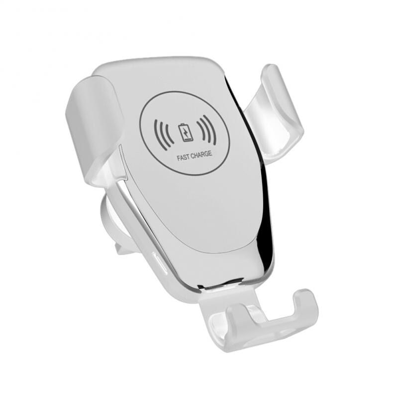 360 Degree Rotatable  Chargers For iPhone Samsung Car Air Outlet Holder USB Fast Qi Wireless Charger