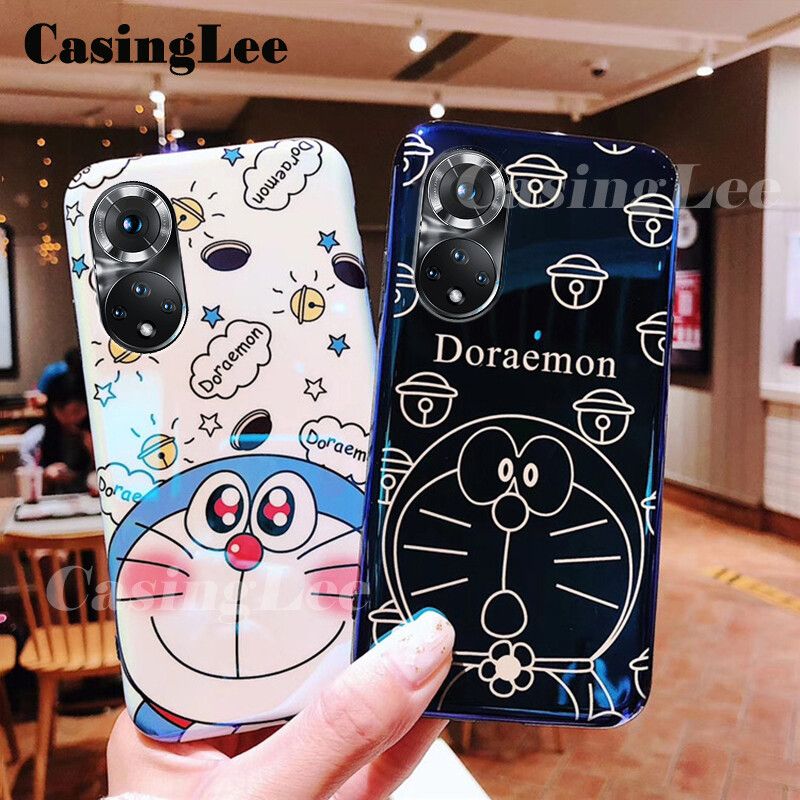 Casinglee For Huawei P50 Case Cute Doraemon Soft Shockproof Cartoon Design Couple Full Protection Back Cover Huawei P50 Phone case For girls and Boys
