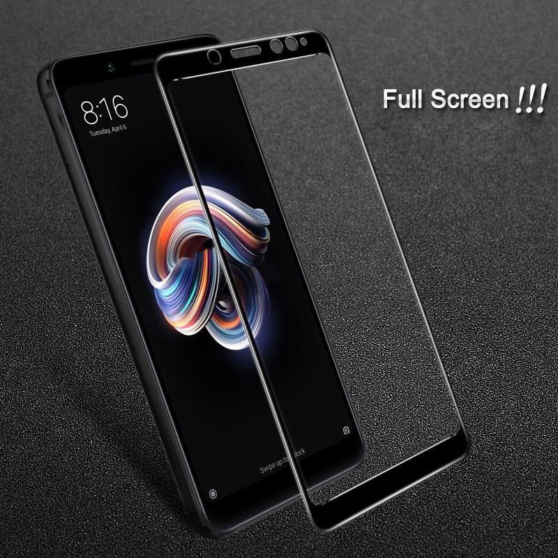 Redmi Note 5 Ai Camera Hole 11D Tempered Glass Screen Protector -Black