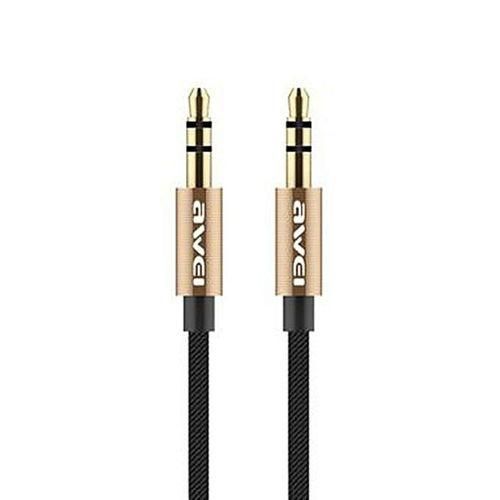 AUX-001 Audio Cable 3.5mm-black and gold
