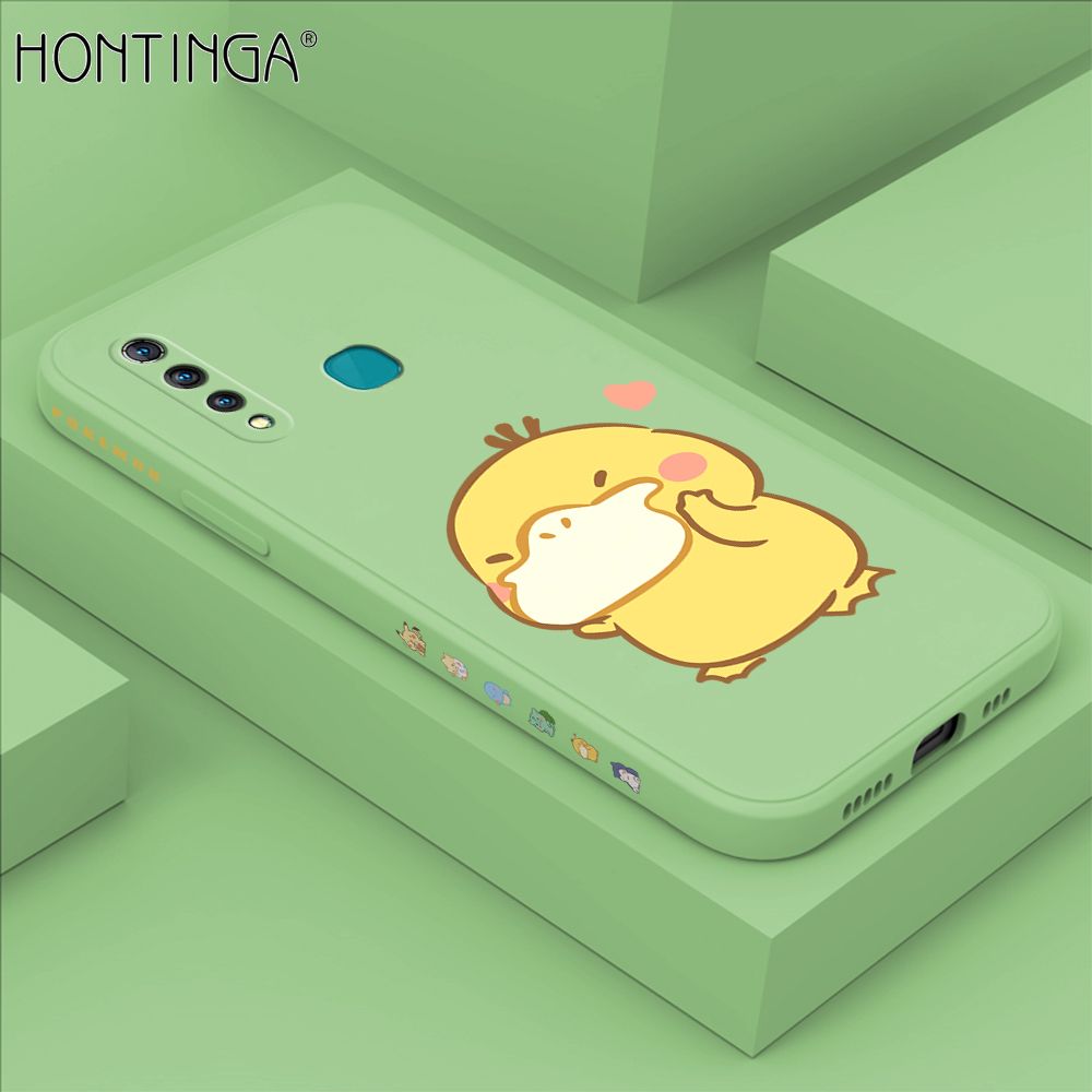 Hontinga for VIVO Z1 Pro Case Side Design Trendy Cartoon Sign Back Cover Soft Square Edge Pattern Liquid Silicone Phone Cases