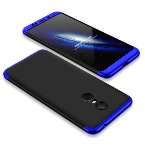 360 Full Protection Back Cover Case for Redmi 5 PLUS - Black and Blue