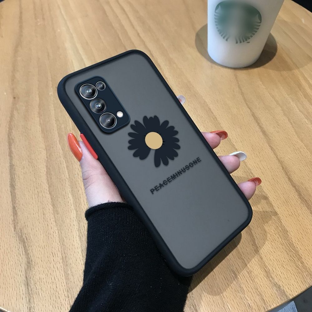 Jizetin for OPPO Reno 5 Pro 5G Back Cover Small Fresh Daisies Mobile Phone Case Ultra Thin Full Lens Protection Phone Case for Girl