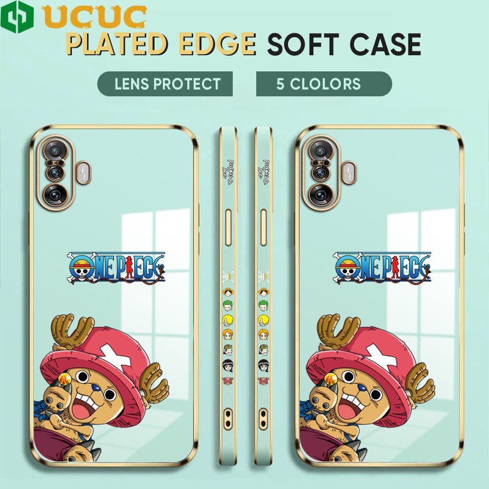 UCUC for Xiaomi Poco F3 GT Case Creative Cartoon Chopper Luxury 6D Plating Soft Casing Silicone Ultra Thin Phone Cover