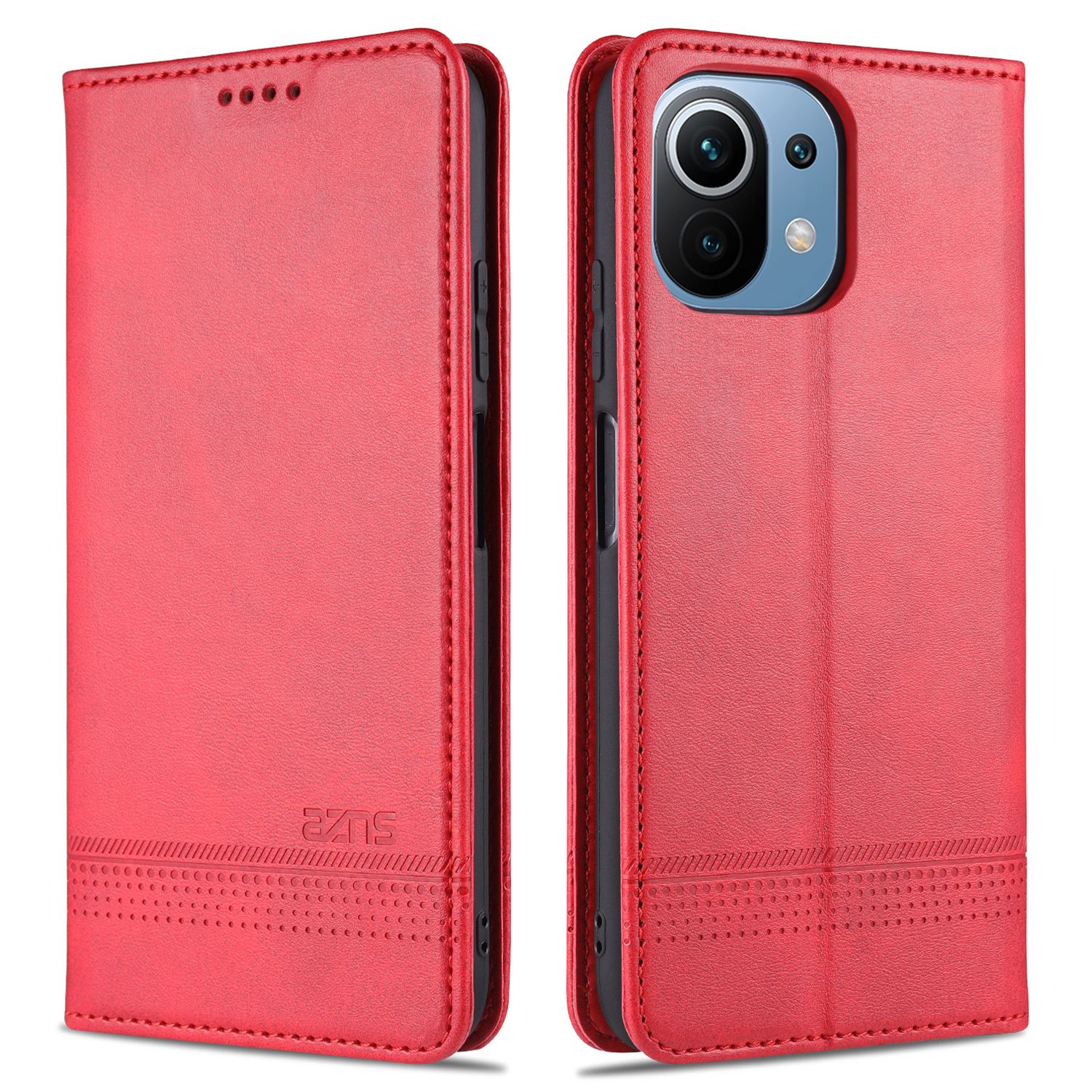 Leather Case for Xiaomi Mi 11 Lite Vintage Flip Wallet Card Slots Magnetic Closure TPU Inner Stand Cover